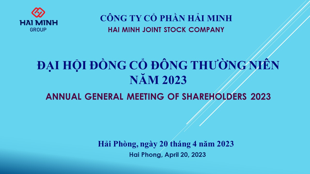 Công ty CP Hải Minh tổ chức thành công Đại hội đồng cổ đông thường niên 2023